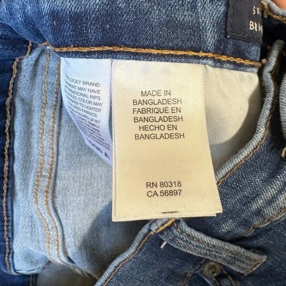 Lucky Brand Jeans Womens 10 Blue Ankle High Rise Skinny Bridgette Exposed Button - Picture 10 of 13